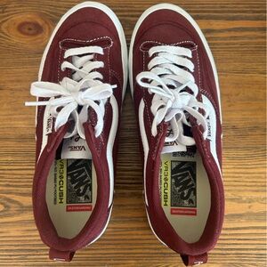 Vans Maroon Sneakers with White Accents